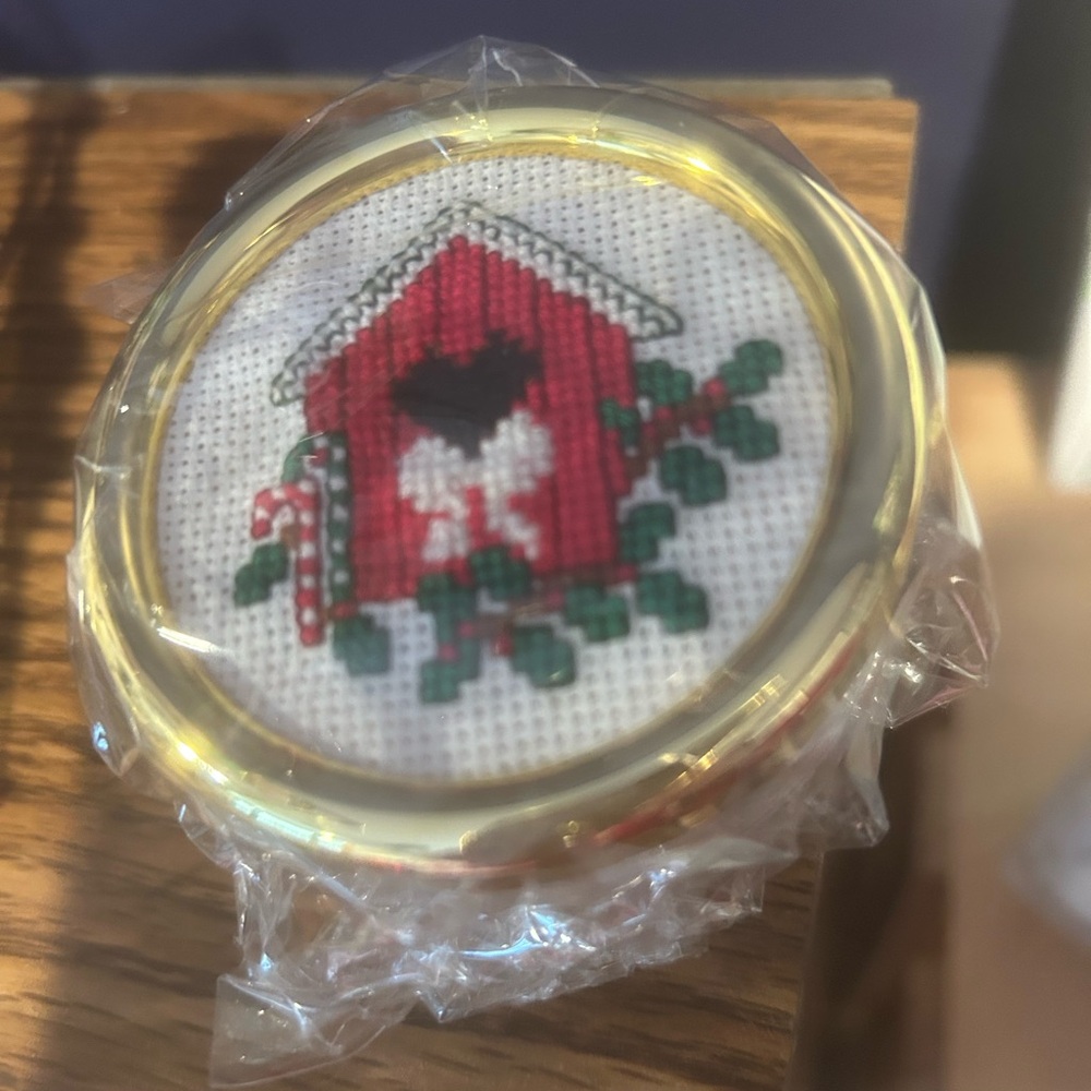 Festive Red Birdhouse Music Box